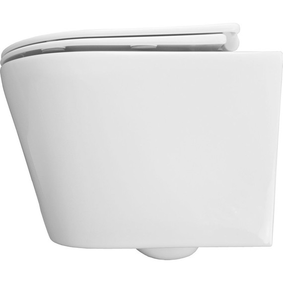 Унитаз подвесной безободковый Azario Vento AZ-1046 с тонкой крышкой микролифт фото 7