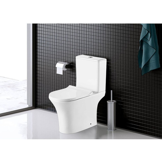 Унитаз-компакт безободковый Azario Fretta Round AZ-7121A с тонкой крышкой микролифт фото 5