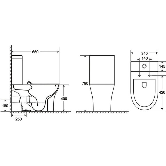 Унитаз-компакт безободковый Azario Fretta Round AZ-7121A с тонкой крышкой микролифт фото 6