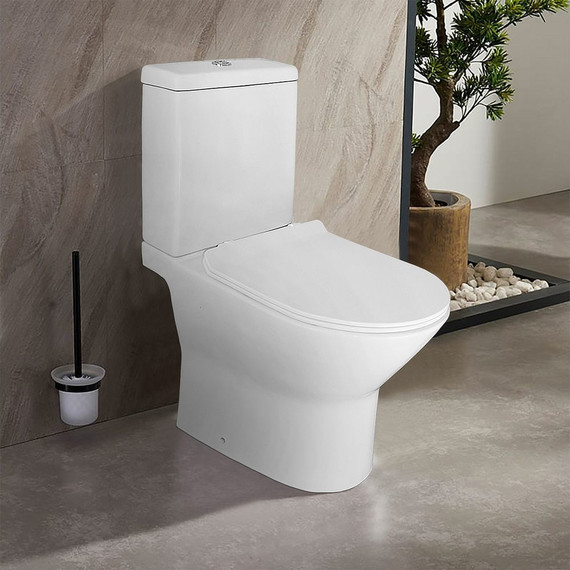 Унитаз-компакт безободковый Azario Mons AZ-76004 с тонкой крышкой микролифт фото 15