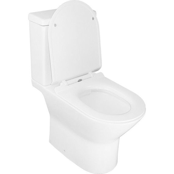 Унитаз-компакт безободковый Azario Mons AZ-76004 с тонкой крышкой микролифт фото 2