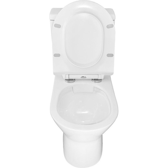 Унитаз-компакт безободковый Azario Mons AZ-76004 с тонкой крышкой микролифт фото 5