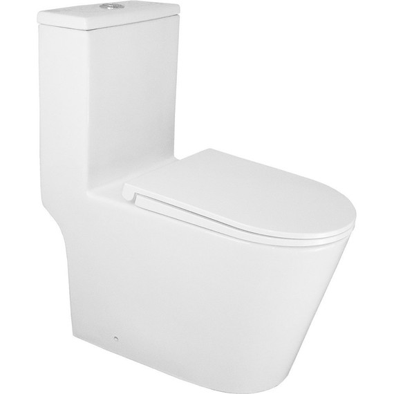 Унитаз-моноблок безободковый Azario Scala AZ-8101 с тонкой крышкой микролифт (система смыва торнадо) - 2 Унитаз-моноблок безободковый Azario Scala AZ-8101 с тонкой крышкой микролифт (система смыва торнадо) фото 2