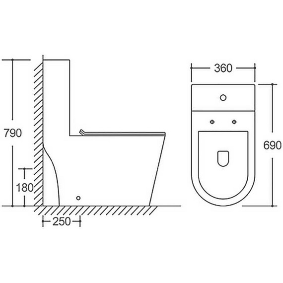 Унитаз-моноблок безободковый Azario Scala AZ-8101 с тонкой крышкой микролифт (система смыва торнадо) - 20 Унитаз-моноблок безободковый Azario Scala AZ-8101 с тонкой крышкой микролифт (система смыва торнадо) фото 20