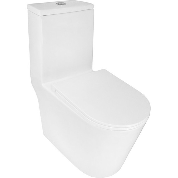 Унитаз-моноблок безободковый Azario Scala AZ-8101 с тонкой крышкой микролифт (система смыва торнадо) - 3 Унитаз-моноблок безободковый Azario Scala AZ-8101 с тонкой крышкой микролифт (система смыва торнадо) фото 3