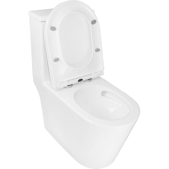 Унитаз-моноблок безободковый Azario Scala AZ-8101 с тонкой крышкой микролифт (система смыва торнадо) - 5 Унитаз-моноблок безободковый Azario Scala AZ-8101 с тонкой крышкой микролифт (система смыва торнадо) фото 5