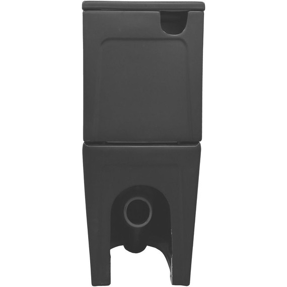 Унитаз-компакт безободковый Azario Black King AZ-8303D с тонкой крышкой микролифт, чёрный матовый, Цвет производителя: чёрный матовый фото 10