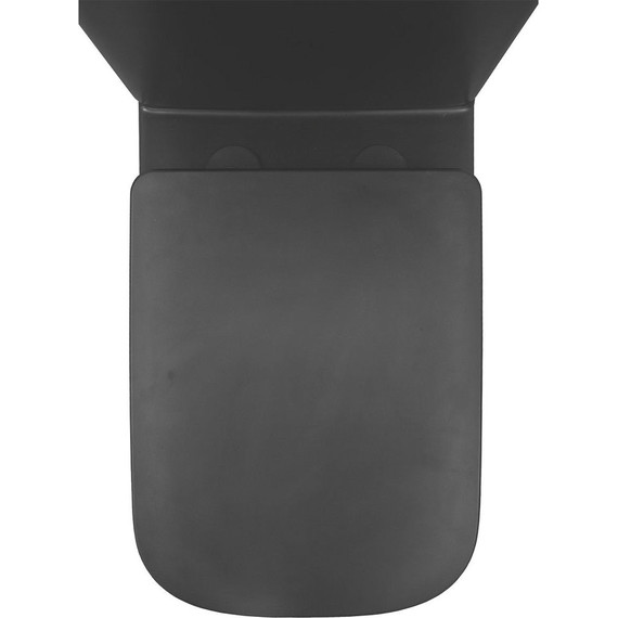 Унитаз-компакт безободковый Azario Black King AZ-8303D с тонкой крышкой микролифт, чёрный матовый, Цвет производителя: чёрный матовый фото 11