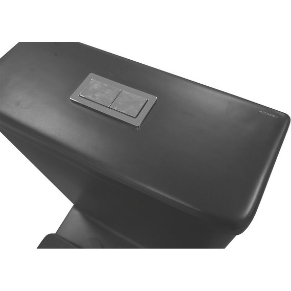 Унитаз-компакт безободковый Azario Black King AZ-8303D с тонкой крышкой микролифт, чёрный матовый, Цвет производителя: чёрный матовый фото 12