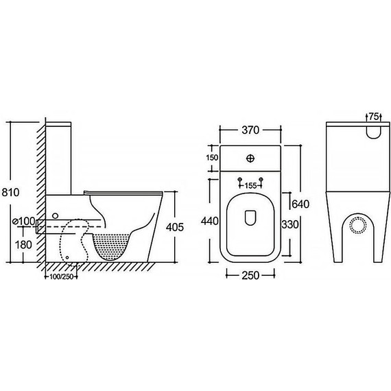 Унитаз-компакт безободковый Azario Black King AZ-8303D с тонкой крышкой микролифт, чёрный матовый, Цвет производителя: чёрный матовый фото 16