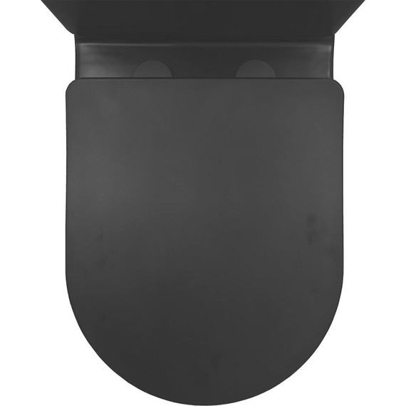 Унитаз-компакт безободковый Azario Black Queen AZ-8380 с тонкой крышкой микролифт, чёрный матовый, Цвет производителя: чёрный матовый - 6 Унитаз-компакт безободковый Azario Black Queen AZ-8380 с тонкой крышкой микролифт, чёрный матовый, Цвет производителя: чёрный матовый фото 6