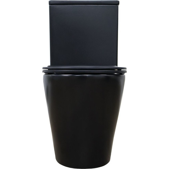 Унитаз-компакт безободковый Azario Black Queen AZ-8380 с тонкой крышкой микролифт, чёрный матовый, Цвет производителя: чёрный матовый - 9 Унитаз-компакт безободковый Azario Black Queen AZ-8380 с тонкой крышкой микролифт, чёрный матовый, Цвет производителя: чёрный матовый фото 9