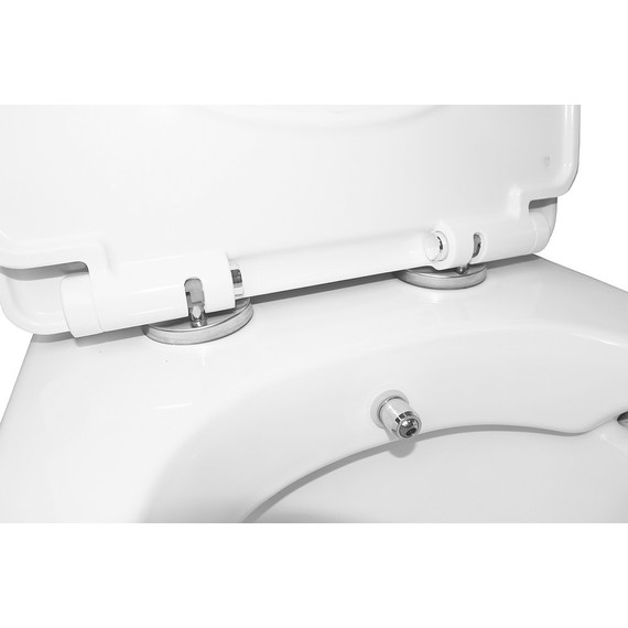 Унитаз-моноблок безободковый с функцией биде Azario Sente AZ-8614B с тонкой крышкой микролифт - 5 Унитаз-моноблок безободковый с функцией биде Azario Sente AZ-8614B с тонкой крышкой микролифт фото 5