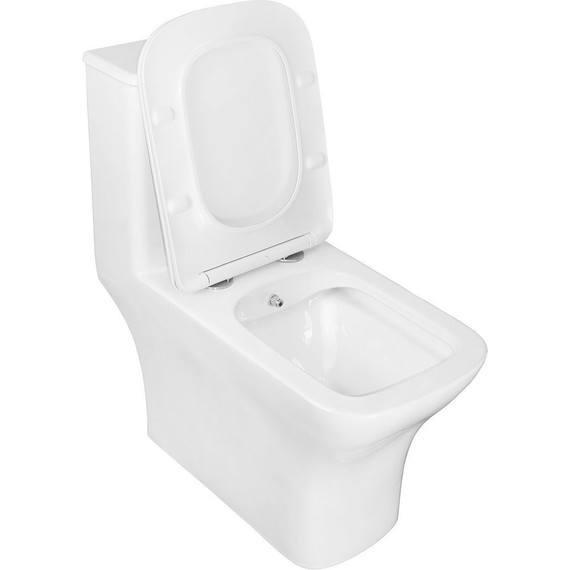 Унитаз-моноблок безободковый с функцией биде Azario Lodi AZ-8617B с тонкой крышкой микролифт - 3 Унитаз-моноблок безободковый с функцией биде Azario Lodi AZ-8617B с тонкой крышкой микролифт фото 3