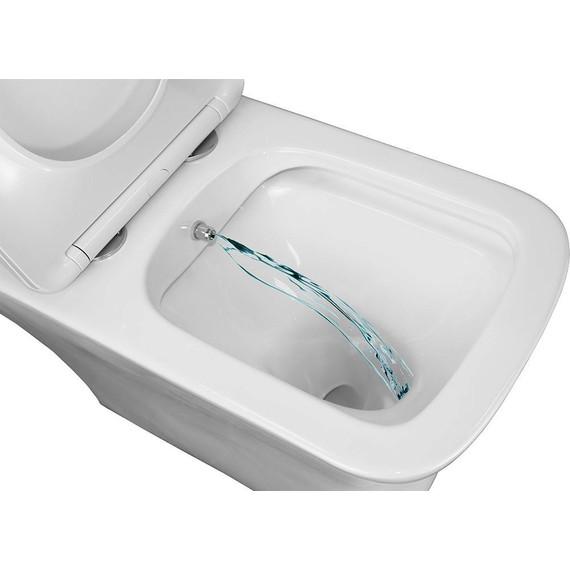 Унитаз-моноблок безободковый с функцией биде Azario Lodi AZ-8617B с тонкой крышкой микролифт - 5 Унитаз-моноблок безободковый с функцией биде Azario Lodi AZ-8617B с тонкой крышкой микролифт фото 5