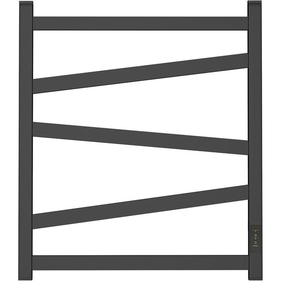 Полотенцесушитель электрический Point Феникс П5 500x600 мм PN15856B, чёрный (скрытое подключение) фото 