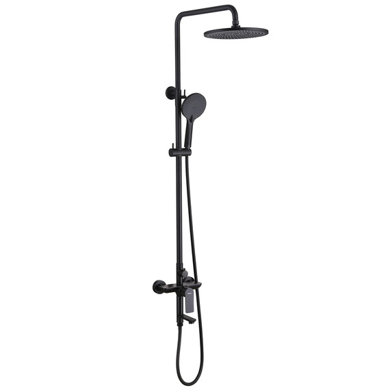 Душевая стойка Abber Emotion AF8816B, чёрный матовый, Цвет производителя: чёрный матовый -  Душевая стойка Abber Emotion AF8816B, чёрный матовый, Цвет производителя: чёрный матовый фото