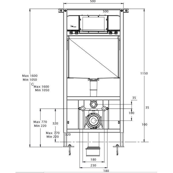 Инсталляция для подвесного унитаза Azario AZ-8010-1000 (кнопка смыва хром глянцевая AZ-8200-0011) - 6 Инсталляция для подвесного унитаза Azario AZ-8010-1000 (кнопка смыва хром глянцевая AZ-8200-0011) фото 6