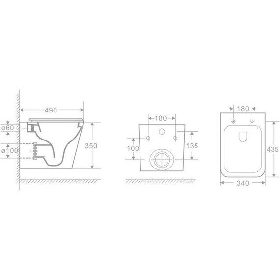 Инсталляция с подвесным унитазом комплект: Loranto 4501 с подвесным безободковым унитазом Teramo AZ-0052 сиденье микролифт, кнопка смыва белая глянцевая + набор для гигиенического душа Haiba HB5511 фото 10
