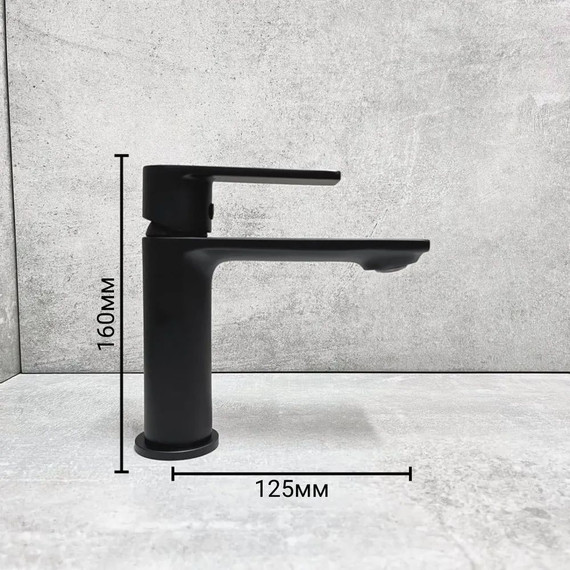 Смеситель для раковины Haiba HB10639-7, чёрный матовый - 2 Смеситель для раковины Haiba HB10639-7, чёрный матовый фото 2