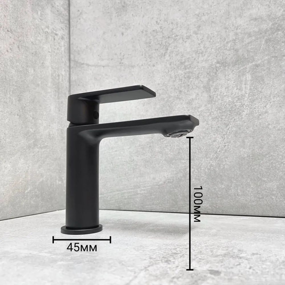 Смеситель для раковины Haiba HB10639-7, чёрный матовый - 3 Смеситель для раковины Haiba HB10639-7, чёрный матовый фото 3