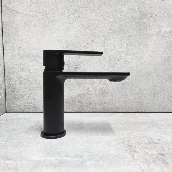 Смеситель для раковины Haiba HB10639-7, чёрный матовый - 5 Смеситель для раковины Haiba HB10639-7, чёрный матовый фото 5