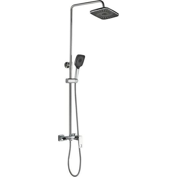 Душевой комплект Haiba: Душевая стойка HB24615 + смеситель для раковины высокий HB11615, цвет хром - 2 Душевой комплект Haiba: Душевая стойка HB24615 + смеситель для раковины высокий HB11615, цвет хром фото 2