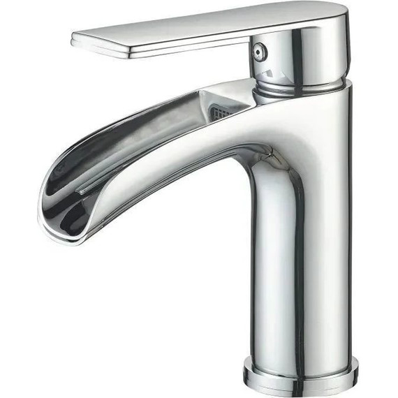 Душевой комплект Haiba: Душевая стойка HB23505 + смеситель для раковины HB13505, цвет хром фото 5