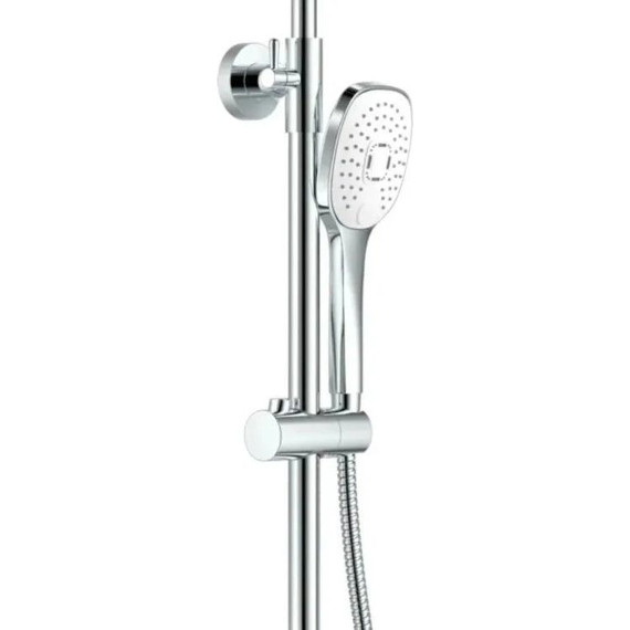 Душевой комплект Haiba: Душевая стойка HB24505-8 + смеситель для раковины высокий HB11505-8, цвет белый/хром - 6 Душевой комплект Haiba: Душевая стойка HB24505-8 + смеситель для раковины высокий HB11505-8, цвет белый/хром фото 6