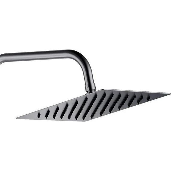 Душевой комплект Haiba: Душевая стойка HB24533-3 + смеситель для раковины HB10533-3, цвет графит фото 3