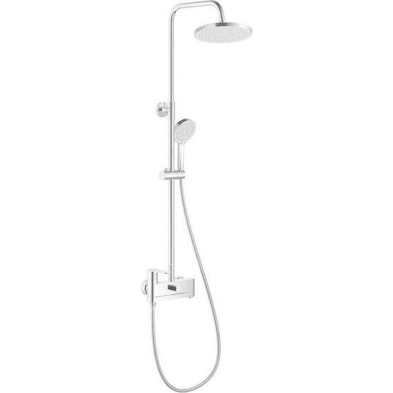 Душевой комплект Haiba: Душевая стойка HB24590 + смеситель для раковины HB10590, цвет хром - 2 Душевой комплект Haiba: Душевая стойка HB24590 + смеситель для раковины HB10590, цвет хром фото 2