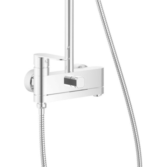 Душевой комплект Haiba: Душевая стойка HB24590 + смеситель для раковины HB10590, цвет хром - 5 Душевой комплект Haiba: Душевая стойка HB24590 + смеситель для раковины HB10590, цвет хром фото 5