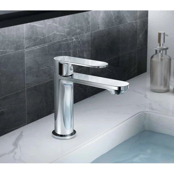 Душевой комплект Haiba: Душевая стойка HB24590 + смеситель для раковины HB10590, цвет хром - 7 Душевой комплект Haiba: Душевая стойка HB24590 + смеситель для раковины HB10590, цвет хром фото 7