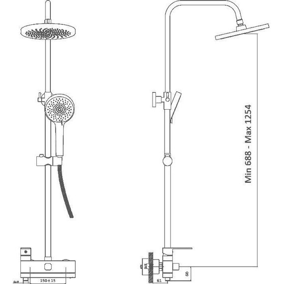 Душевой комплект Haiba: Душевая стойка HB24590 + смеситель для раковины HB10590, цвет хром - 9 Душевой комплект Haiba: Душевая стойка HB24590 + смеситель для раковины HB10590, цвет хром фото 9