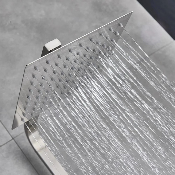 Душевой комплект Haiba: Душевая стойка HB24803 + смеситель для раковины HB10803, цвет нержавеющая сталь - 5 Душевой комплект Haiba: Душевая стойка HB24803 + смеситель для раковины HB10803, цвет нержавеющая сталь фото 5