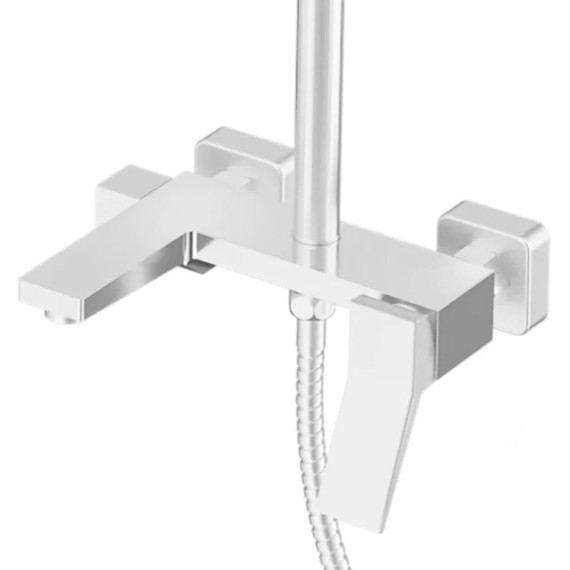Душевой комплект Haiba: Душевая стойка HB24818 + смеситель для раковины HB10818, цвет хром - 4 Душевой комплект Haiba: Душевая стойка HB24818 + смеситель для раковины HB10818, цвет хром фото 4