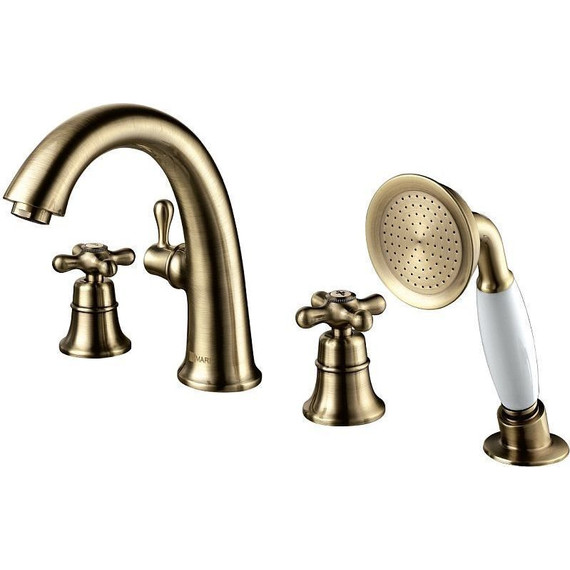 Набор смесителей Lemark: Смеситель для ванны Vintage LM2841B + смеситель для раковины Vintage LM2806B, бронза фото 2