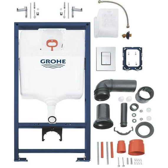 Инсталляция с подвесным унитазом комплект: Grohe Rapid SL 38772001 с подвесным безободковым унитазом BelBagno Uno BB3105CHR/SC сиденье микролифт, крепление, кнопка смыва хром + набор для гигиенического душа Haiba HB5511 - 2 Инсталляция с подвесным унитазом комплект: Grohe Rapid SL 38772001 с подвесным безободковым унитазом BelBagno Uno BB3105CHR/SC сиденье микролифт, крепление, кнопка смыва хром + набор для гигиенического душа Haiba HB5511 фото 2
