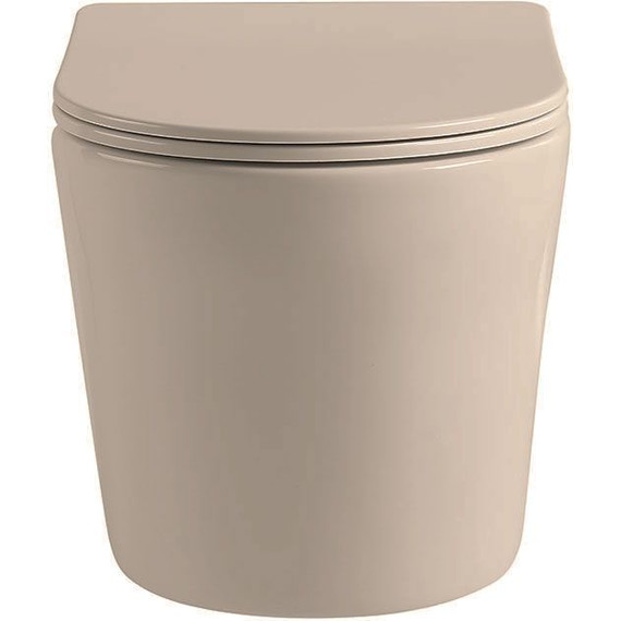 Унитаз подвесной безободковый Vincea Piatti VT1-11SMC с тонкой крышкой микролифт, капучино матовый, Цвет производителя: бежевый - 7 Унитаз подвесной безободковый Vincea Piatti VT1-11SMC с тонкой крышкой микролифт, капучино матовый, Цвет производителя: бежевый фото 7