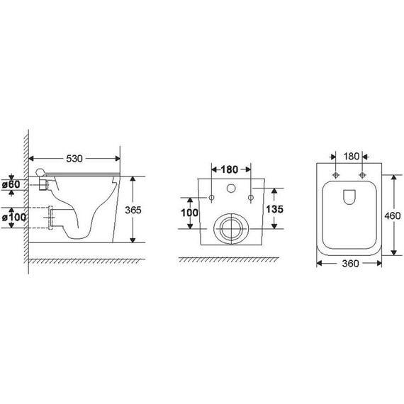 Унитаз подвесной Vincea Q-Line VT1-12T с тонкой крышкой микролифт (Система смыва торнадо) фото 12