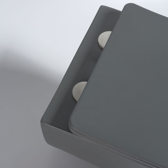 Унитаз подвесной безободковый Vincea Evo VT1-34SMA с тонкой крышкой микролифт, антрацит матовый фото 7