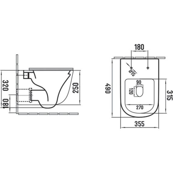 Унитаз подвесной безободковый Vincea Evo VT1-34SMG с тонкой крышкой микролифт, серый матовый, Цвет производителя: серый фото 9
