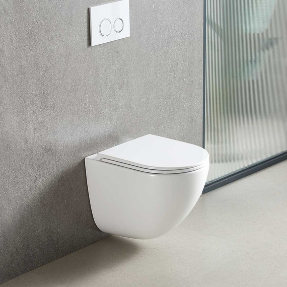 Унитаз подвесной Vincea Bien VT1-51T с тонкой крышкой микролифт (Система смыва торнадо) - 5 Унитаз подвесной Vincea Bien VT1-51T с тонкой крышкой микролифт (Система смыва торнадо) фото 5