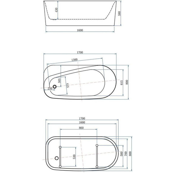 Ванна отдельностоящая Allen Brau Priority 1 170х80 см 2.31001.20 фото 2