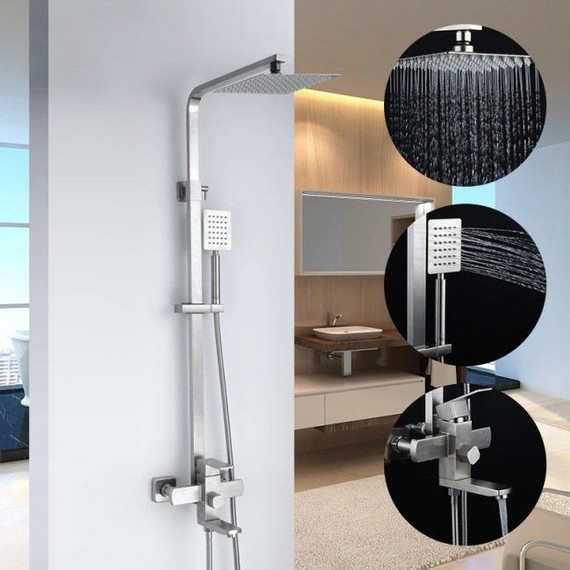 Душевая стойка Zerix KUB-009-J, нержавеющая сталь - 2 Душевая стойка Zerix KUB-009-J, нержавеющая сталь фото 2