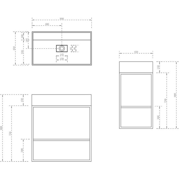 Раковина с консолью Abber Stein 80 см AS2630, белый матовый - 4 Раковина с консолью Abber Stein 80 см AS2630, белый матовый фото 4