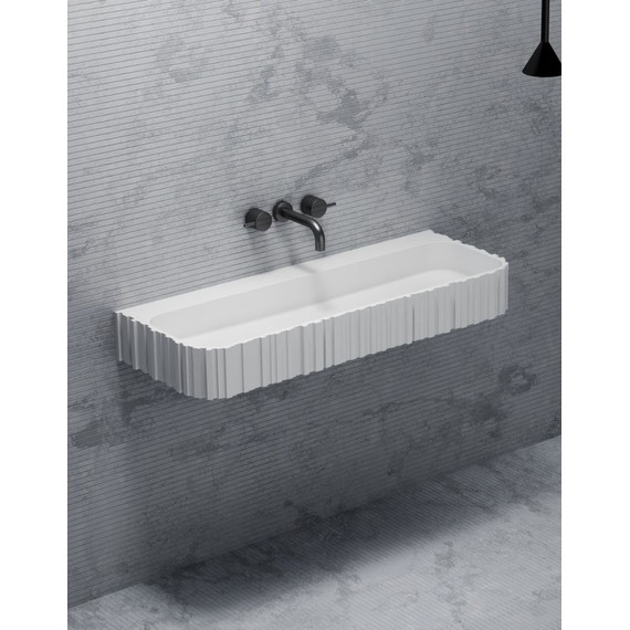 Раковина подвесная Abber Stein 80 см AS2652-0.8, белый матовый фото 2