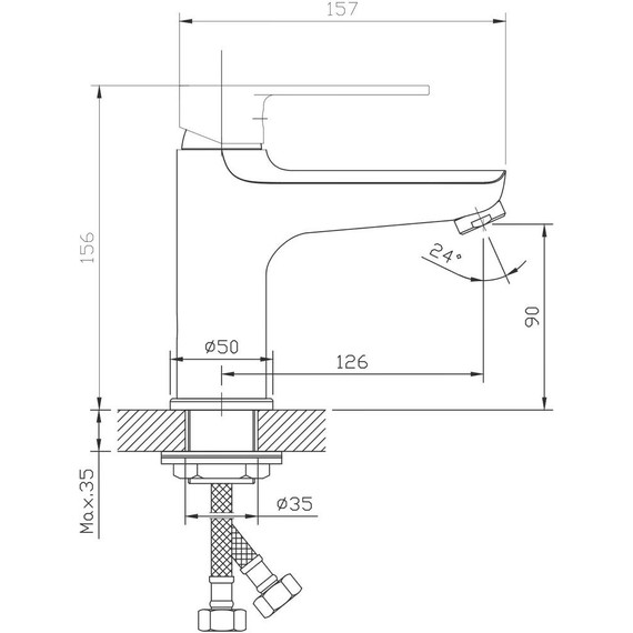 Смеситель для раковины Esko Belgrade BD 26 фото 2