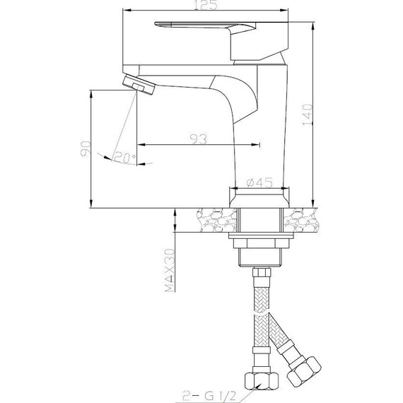 Смеситель для раковины Esko Cairo CI 26M фото 2