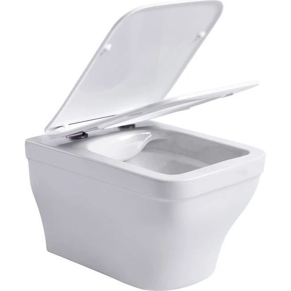 Унитаз подвесной безободковый Aquanet Elegant W LX-1163 280960 с тонкой крышкой микролифт фото 4